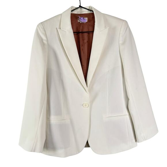 Zadig & Voltaire Vedy Bis Skull Ecru Single Breasted Blazer Size 36S Corpcore - Picture 3 of 15